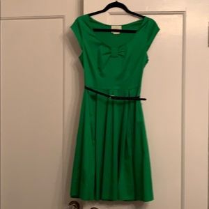 Kate Spade Fit and Flare Kelly Green Dress, size 4